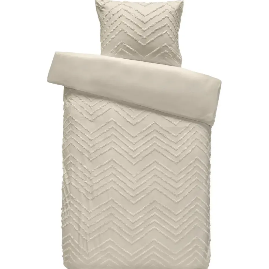 Dekbedovertrek Juliette tufted - zand - 140x220 cm