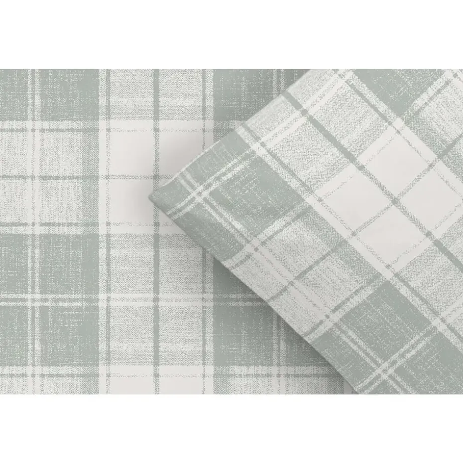 Dekbedovertrek Laurens - off-white/groen - 240x200/220 cm