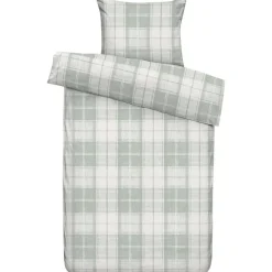 Dekbedovertrek Laurens - off-white/groen - 140x200/220 cm