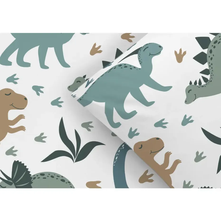 Dekbedovertrek Luut - wit/groen - 140x200/220 cm