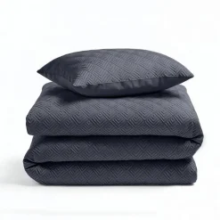 Dekbedovertrek Milano 240x220 – Fluweelzacht Uni Design – Antraciet