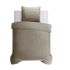 Dekbedovertrek Milano 140x200 – Fluweelzacht Uni Design – Taupe