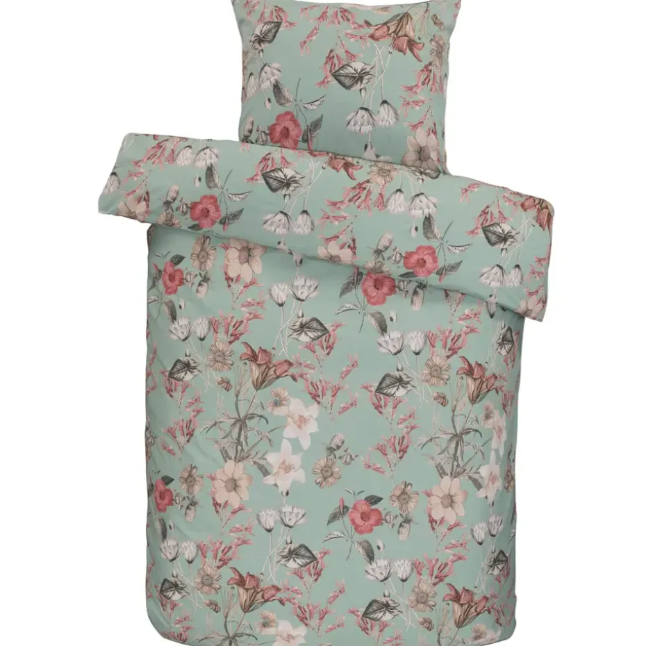 Dekbedovertrek Norah - groen - 140x200/220 cm