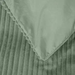 Dekbedovertrek Teddy Rib 140x220 – Fluweelzacht & Knus Design - Groen