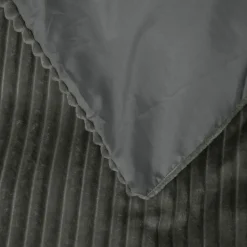 Dekbedovertrek Teddy Rib 240x220 – Fluweelzacht & Knus Design - Grijs