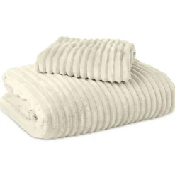 Dekbedovertrek Teddy Rib 140x220 – Fluweelzacht & Knus Design - Beige