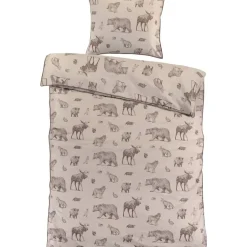 Dekbedovertrek Thomas - zand - 140x200 cm