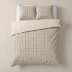 Dekbedovertrek 240x220 – Furry Check Design & Zacht Warm Fleece