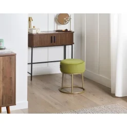 DELCO - Hocker - Groen - Fluweel