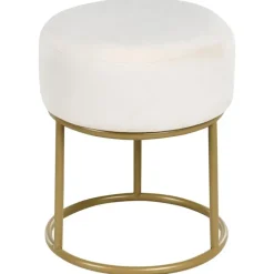 DELCO - Hocker - Off-white - Fluweel