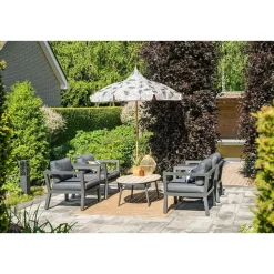 5-delige loungeset Ridge –4 luxe lounge fauteuils inclusief salontafel