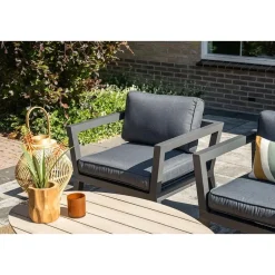 5-delige loungeset Ridge –4 luxe lounge fauteuils inclusief salontafel