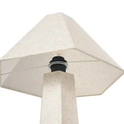 DEMBI - Staande lamp - Lichtbeige - Stof