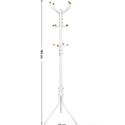 Design Kapstok met 12 Haken - Perfect in een Inkom hal - 182 cm - Wit