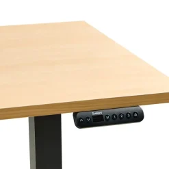 DESTINES - Elektr bureau - Zwart/Lichtbruin - 120 x 60 cm - Vezelplaat