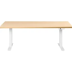 DESTINES - Elektr bureau - Wit/Lichtbruin - 180 x 72 cm - Vezelplaat