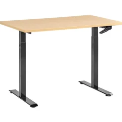 DESTINES - Sta-bureau - Zwart/Lichtbruin - 120 x 72 cm - Vezelplaat