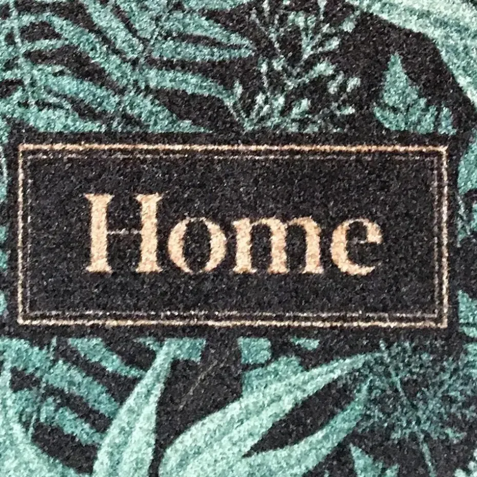 Deurmat Forest Leaves groen - 66x120 cm