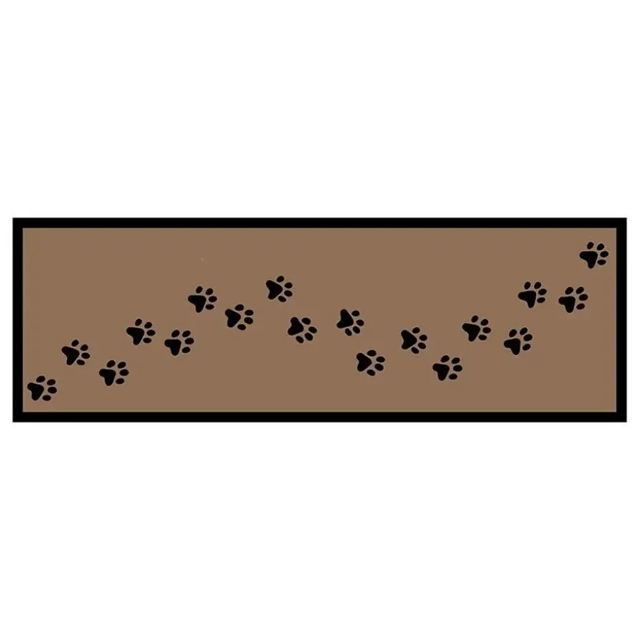 Deurmat Paw Print beige - 50x150 cm