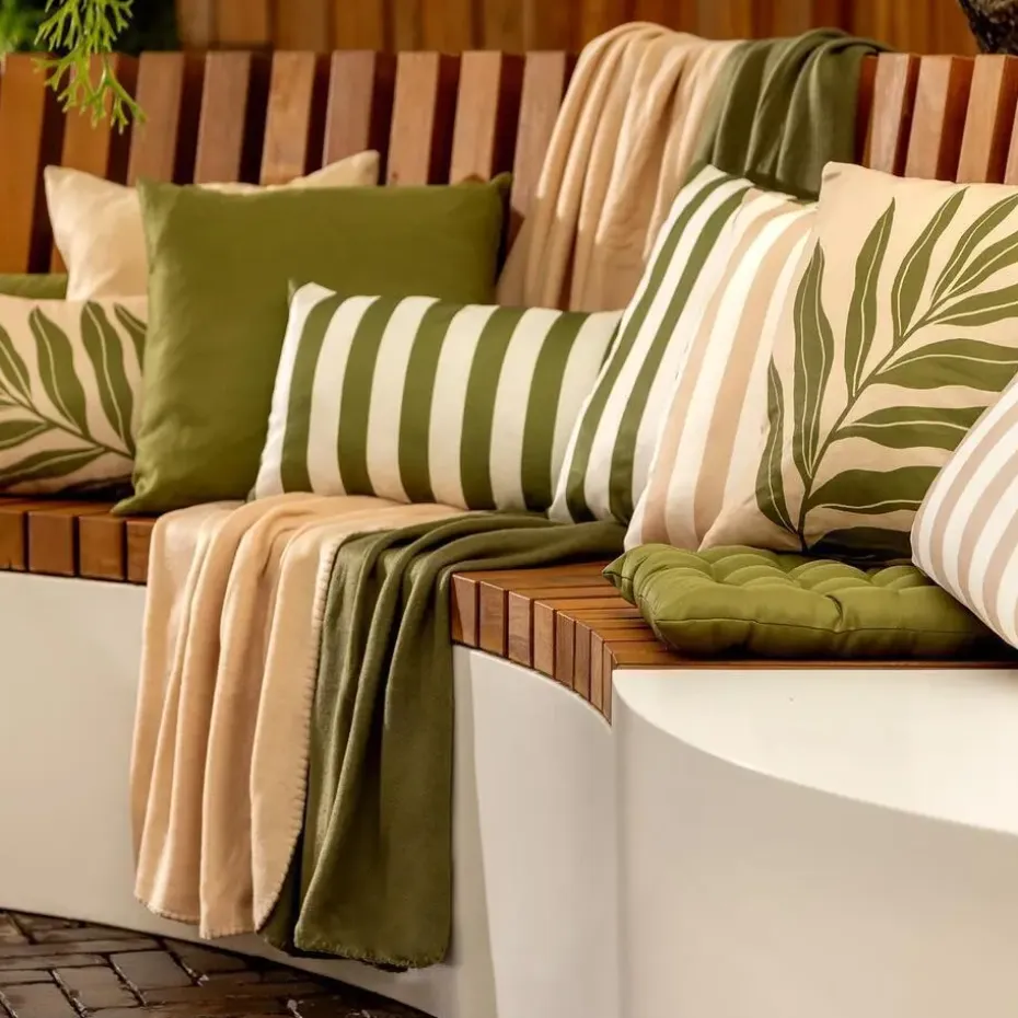 DEX - plaid 130x160 cm - fleece deken - zacht en dun - Semolina - beige