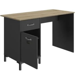 Diagone Bureau Manchester - 120x55cm - Zwart/Eikenkleur