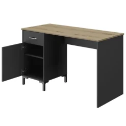 Diagone Bureau Manchester - 120x55cm - Zwart/Eikenkleur