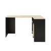 Diagone Hoekbureau Liverpool - 1 deur 3 vakken - Zwart/Eikenkleur