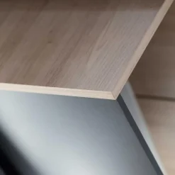 Diagone Hoekbureau Liverpool - 1 deur 3 vakken - Zwart/Eikenkleur