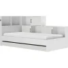 Diagone Tienerbed met bedlade en opbergruimte Erwan - 90 x 200 cm - Wit