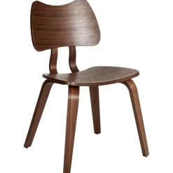 DIANA - Eetkamerstoel set van 2 - Donkerbruin - Rubberhout