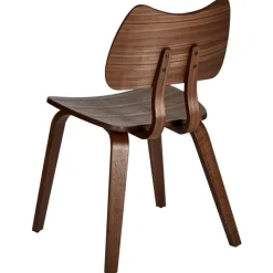 DIANA - Eetkamerstoel set van 2 - Donkerbruin - Rubberhout