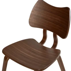 DIANA - Eetkamerstoel set van 2 - Donkerbruin - Rubberhout