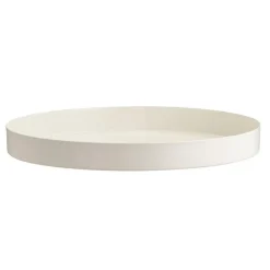 Dienblad Fenno decoratief - crèmekleurig metaal - Ø30 cm