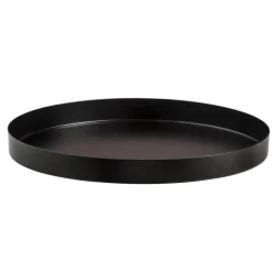 Dienblad Fenno decoratief - zwart - metaal - Ø30 cm
