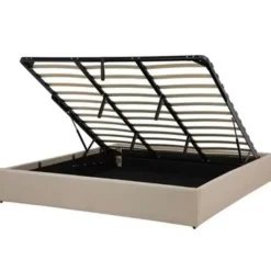 DINAN - Tweepersoonsbed - Beige - 180 x 200 cm - Polyester