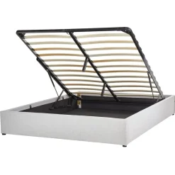 DINAN - Tweepersoonsbed - Lichtgrijs - 160 x 200 cm - Polyester