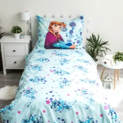 Disney Frozen Dekbedovertrek, Sisters - 140 x 200 cm - Katoen