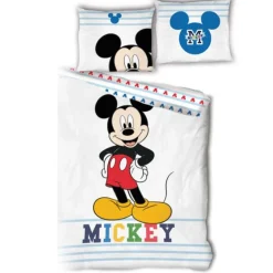 Disney Mickey Mouse Dekbedovertrek - Eenpersoons - 140 x 200 cm - Bio Katoen