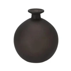DK Design Bloemenvaas rond model - mat zwart - D13 x H15 cm