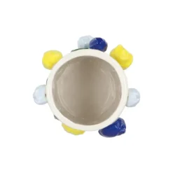 DK Design Bloemenvaas Tulipa - blauw/geel - D14 x H23 cm