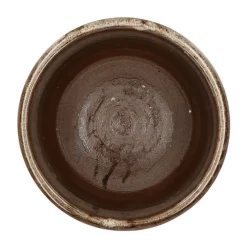 DK Design Bloempot Brown Glaze - taupe - D21 x H24 cm - glanzend
