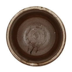 DK Design Bloempot Brown Glaze - taupe - D12 x H13 cm - glanzend
