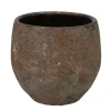 DK Design Bloempot model Maya - roestbruin - D18xH20 cm - rustiek