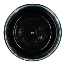 DK Design Bloempot model Blue Glaze - blauw - D12 x H13 cm - ombre