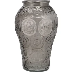 DK Design boeket vaas Circle - glas - donkergrijs - 15 x 25 cm