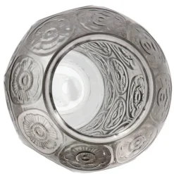 DK Design boeket vaas Circle - glas - donkergrijs - 15 x 25 cm