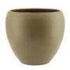 DK Design plantenpot Vinci - olijfgroen mat - D24 x H27 cm