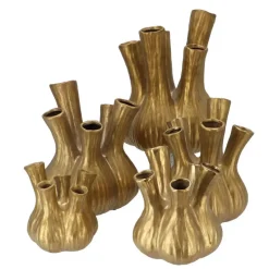 DK Design vaas Aglio - tulpenvaas - goud mat - D20 x H25 cm