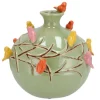 DK Design Vaas Vogels - pistache groen - D18 x H18 cm
