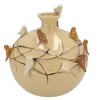 DK Design Vaas Vogels - zandkleurig - D18 x H18 cm